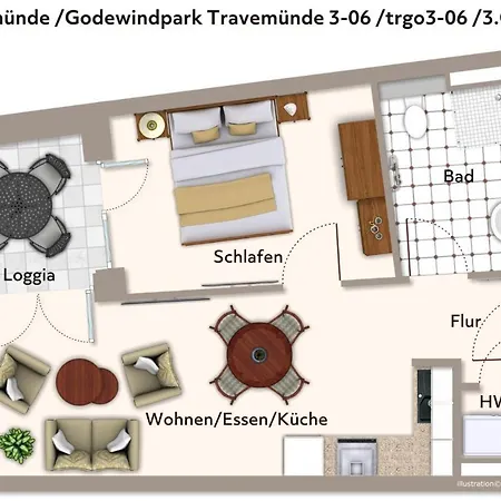 Godewindpark Travemuende Godewindpark Travemuende 3-06 Apartment *